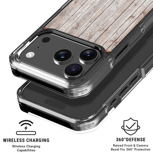 Ireland Flag Dark Wood iPhone 17 Pro Max Clear Case